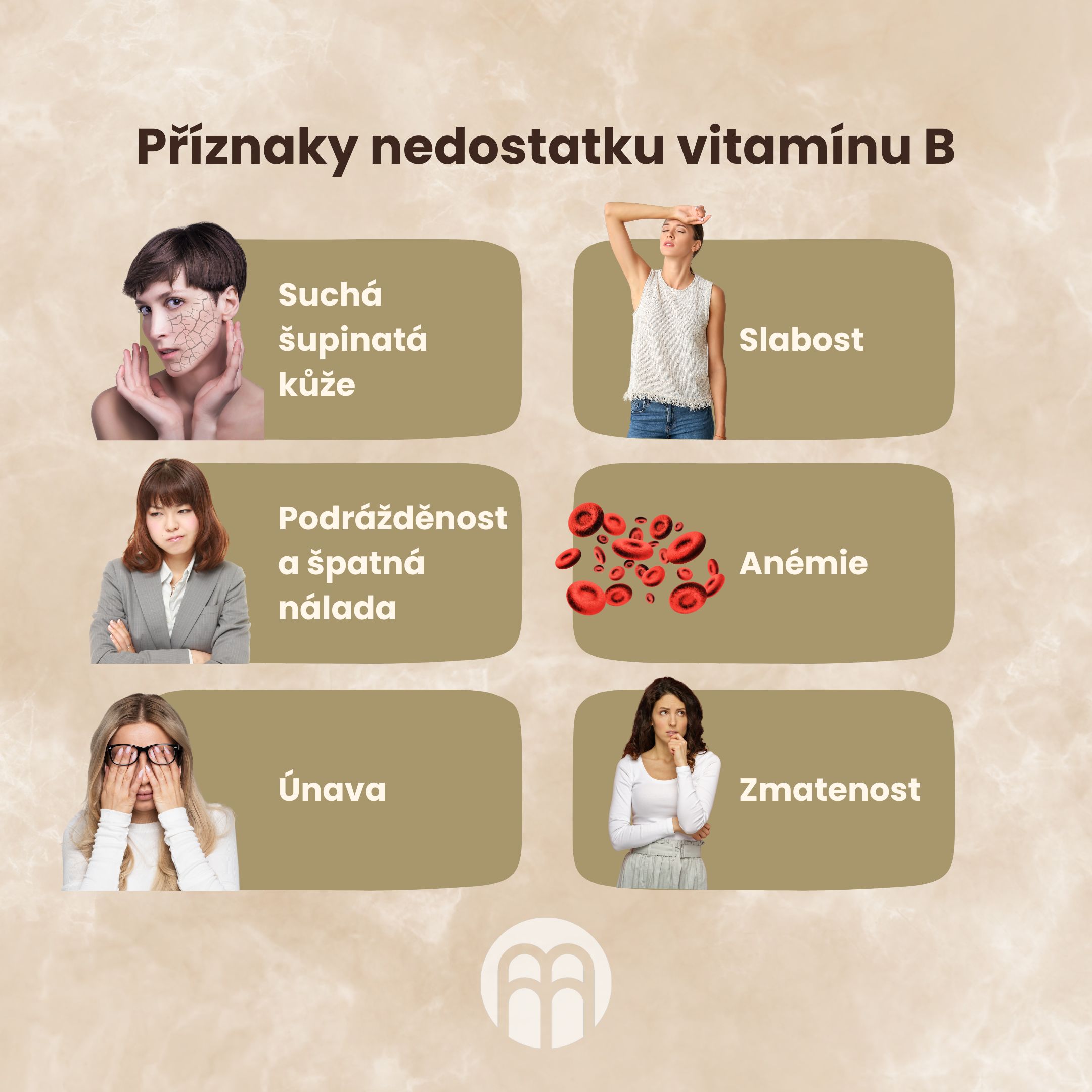 Příznaky nedostatku vitamínu B